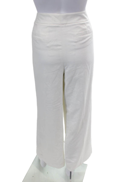 Classiques Entier Womens Zipper Fly High Rise Straight Trouser Pants White 14