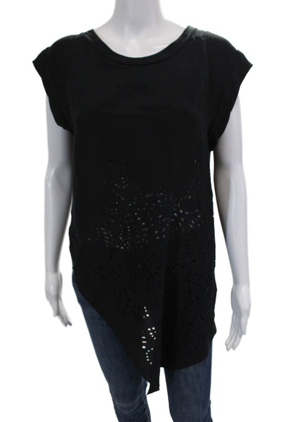3.1 Phillip Lim Womens Silk Sleeveless Asymmetrical Blouse Top Black Size 6
