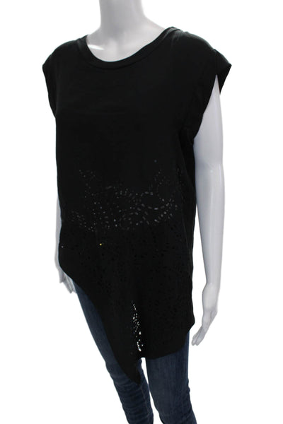 3.1 Phillip Lim Womens Silk Sleeveless Asymmetrical Blouse Top Black Size 6