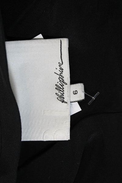 3.1 Phillip Lim Womens Silk Sleeveless Asymmetrical Blouse Top Black Size 6