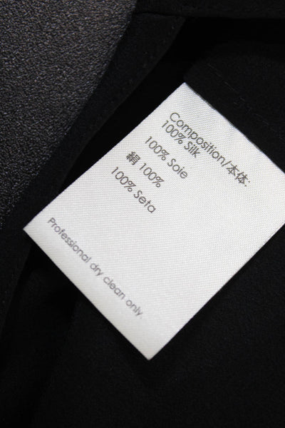 3.1 Phillip Lim Womens Silk Sleeveless Asymmetrical Blouse Top Black Size 6