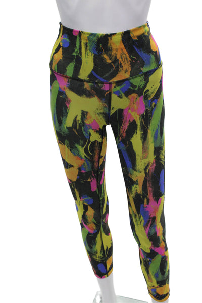 Lululemon Womens Abstract Print Stretch Ankle Leggings Multicolor Size 4