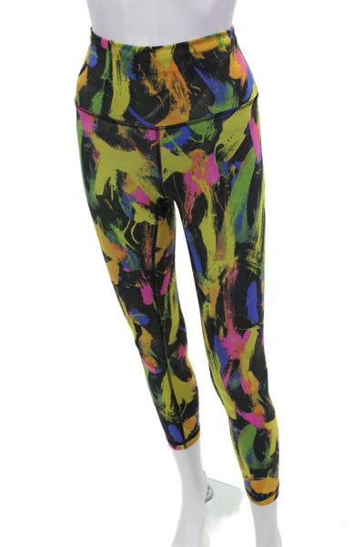 Lululemon Womens Abstract Print Stretch Ankle Leggings Multicolor Size 4