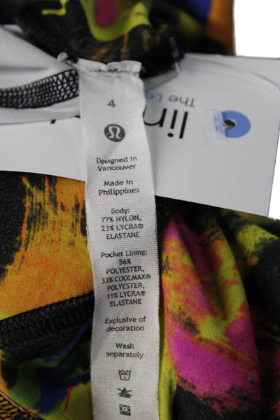 Lululemon Womens Abstract Print Stretch Ankle Leggings Multicolor Size 4