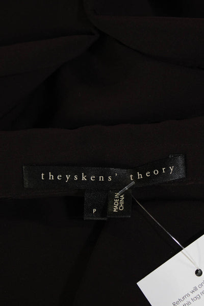 Theyskens Theory Womens Collared Sleeveless Lightweight Blouse Purple Size PS