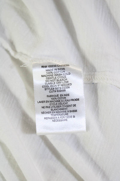 Soft Joie Womens Short Sleeve Embroidered T Shirt Dress White Size S