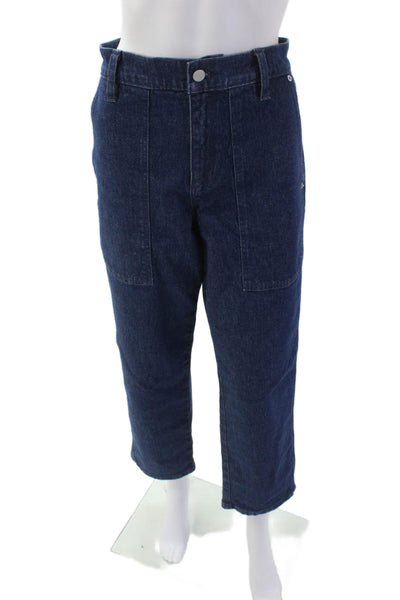 J Crew Womens Dark Wash High Rise Straight Leg Jeans Blue Size 27