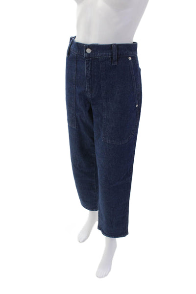 J Crew Womens Dark Wash High Rise Straight Leg Jeans Blue Size 27