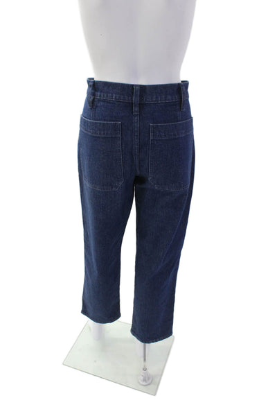 J Crew Womens Dark Wash High Rise Straight Leg Jeans Blue Size 27