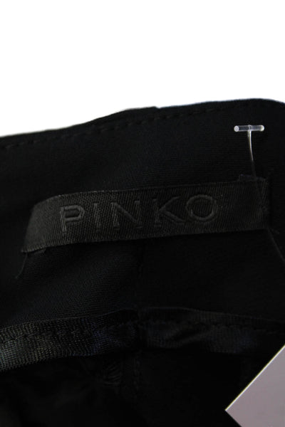 Pinko Womens Tailored Buckle Front Slim Fit Zip Fly Dress Shorts Black Size 6
