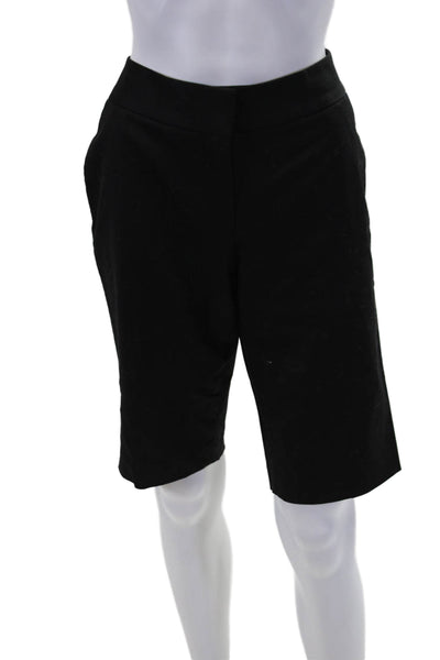 Halogen Womens Taylor Fit Tailored Zip Fly Slim Fit Dress Shorts Black Size 6