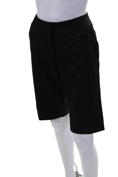Halogen Womens Taylor Fit Tailored Zip Fly Slim Fit Dress Shorts Black Size 6