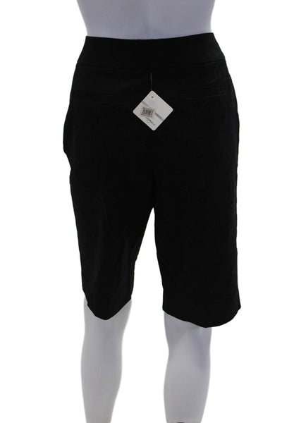 Halogen Womens Taylor Fit Tailored Zip Fly Slim Fit Dress Shorts Black Size 6