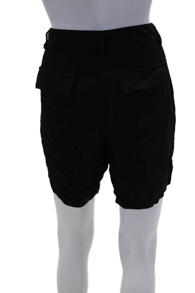 Theory Womens Front Zip Lightweight Zip Fly Cargo Pants Black Size 6