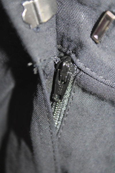 Theory Womens Front Zip Lightweight Zip Fly Cargo Pants Black Size 6