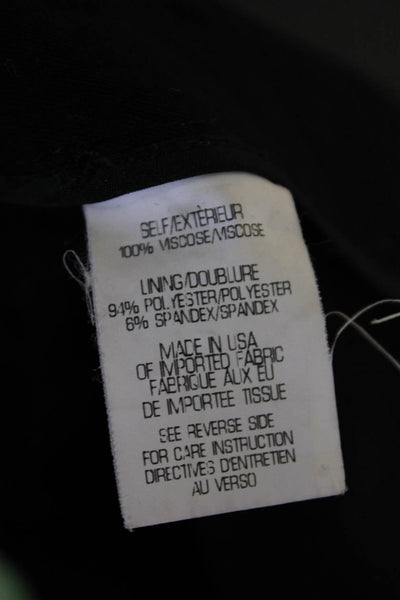 Theory Womens Front Zip Lightweight Zip Fly Cargo Pants Black Size 6
