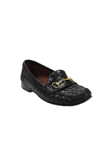 Allen Edmonds Mens Leather Woven Slide On Dress Shoe Loafers Black Size 7.5 EE