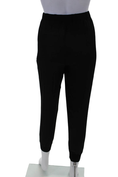 Theory Womens Silk Drawstring Stretch Cuffed Casual Pants Black Size PP
