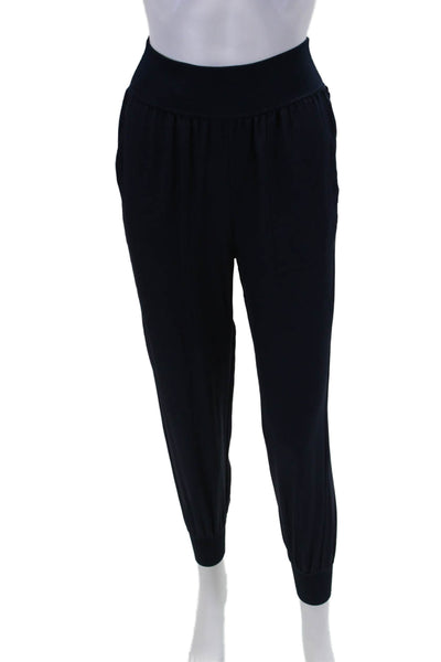 Theory Womens Silk Stretch Mid-Rise Casual Cuffed Pants Blue Size PP