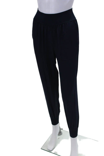 Theory Womens Silk Stretch Mid-Rise Casual Cuffed Pants Blue Size PP