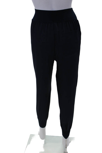 Theory Womens Silk Stretch Mid-Rise Casual Cuffed Pants Blue Size PP