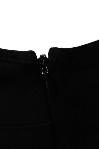 ALC Womens Textured Round Neck Sleeveless Scoop Neck Tank Top Black Size 6