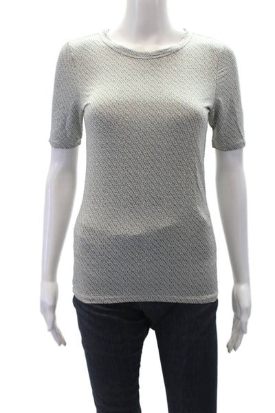 Rag & Bone Womens Short Sleeve Abstract Print T Shirt White Multi Size S