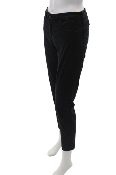 AG Adriano Goldschmied Womens The Prima Crop Tapered Pants Black Size EUR 27