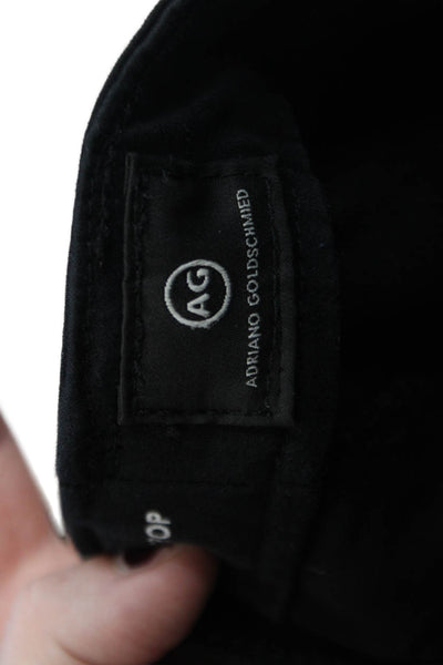 AG Adriano Goldschmied Womens The Prima Crop Tapered Pants Black Size EUR 27
