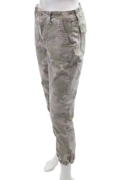 Paige Womens Cotton Mayslie Camouflage Print Jogger Pants Green Size EUR 26