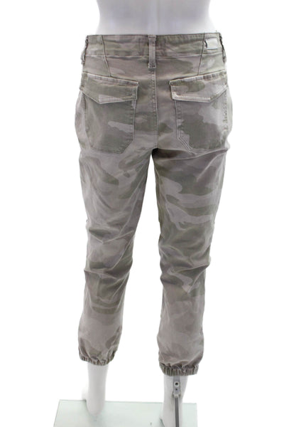 Paige Womens Cotton Mayslie Camouflage Print Jogger Pants Green Size EUR 26