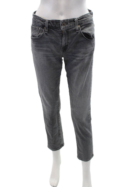 AG Adriano Goldschmied Womens Cotton Boyfriend Slim Jeans Gray Size EUR 26