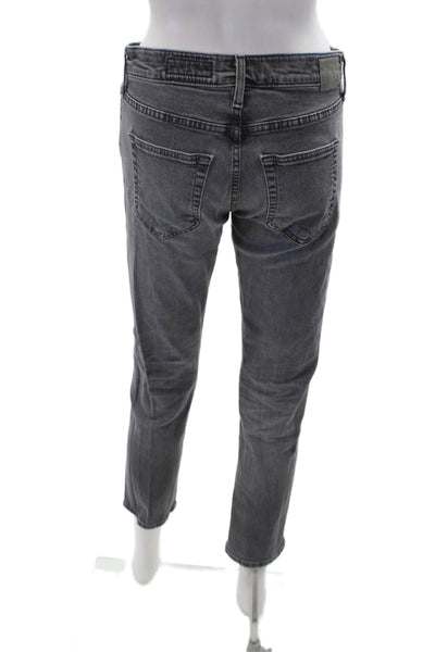AG Adriano Goldschmied Womens Cotton Boyfriend Slim Jeans Gray Size EUR 26