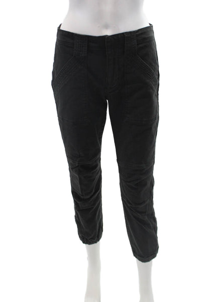 Frame Womens Cotton Hook & Eye Skinny Leg Cargo Pants Black Size EUR 27