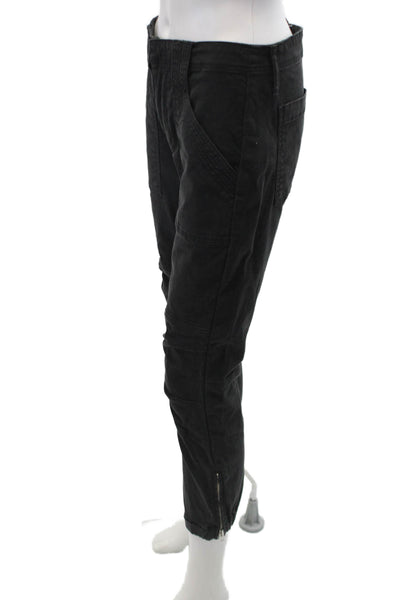Frame Womens Cotton Hook & Eye Skinny Leg Cargo Pants Black Size EUR 27