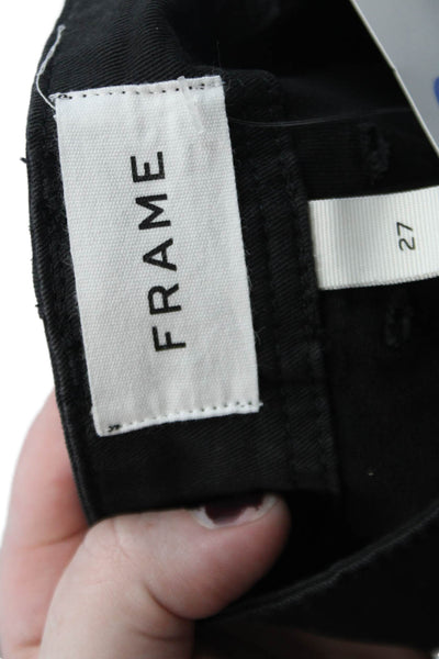 Frame Womens Cotton Hook & Eye Skinny Leg Cargo Pants Black Size EUR 27