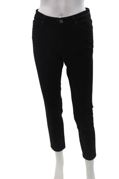 AG Adriano Goldschmied Womens Prima Mid-Rise Cigarette Pants Black Size EUR 27