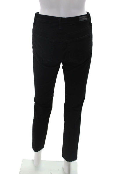 AG Adriano Goldschmied Womens Prima Mid-Rise Cigarette Pants Black Size EUR 27