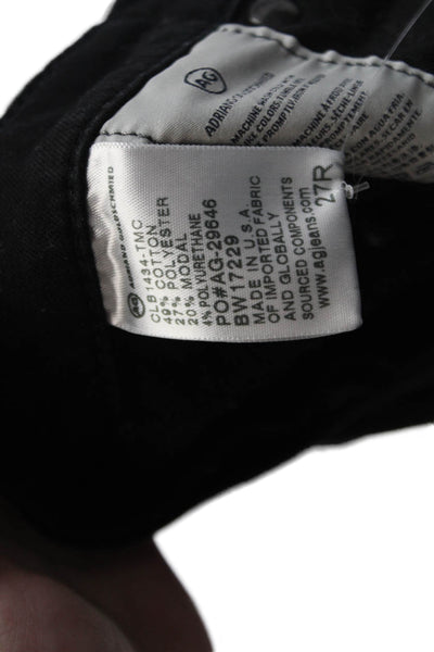 AG Adriano Goldschmied Womens Prima Mid-Rise Cigarette Pants Black Size EUR 27