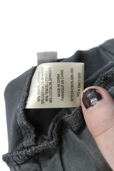 Bella Dahl Womens Ruched Elastic Waist Drawstring Jogger Pants Gray Size S