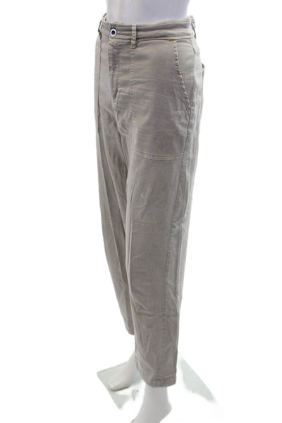 Bella Dahl Womens Zipper Fly High Rise Straight Leg Trouser Pants Brown Size 29