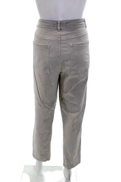 Bella Dahl Womens Zipper Fly High Rise Straight Leg Trouser Pants Brown Size 29