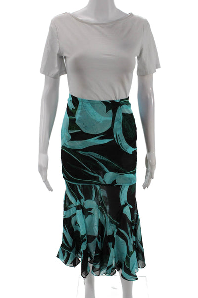 Louisa Ballou Womens Sundown Skirt - Turquoise Flower Size XS