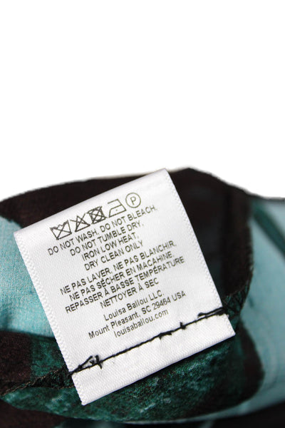 Louisa Ballou Womens Sundown Skirt - Turquoise Flower Size XS