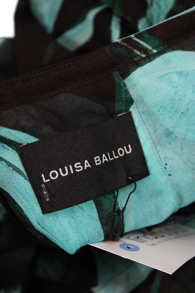 Louisa Ballou Womens Sundown Skirt - Turquoise Flower Size XS