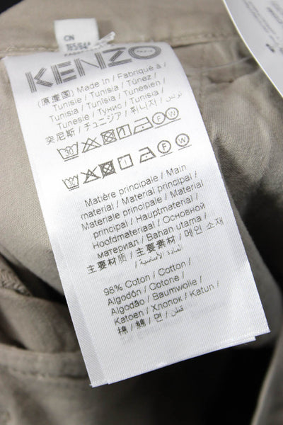 Kenzo Women's Button Closure Pockets Straight Leg Casual Pants Gray Size 29