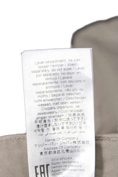 Kenzo Women's Button Closure Pockets Straight Leg Casual Pants Gray Size 29