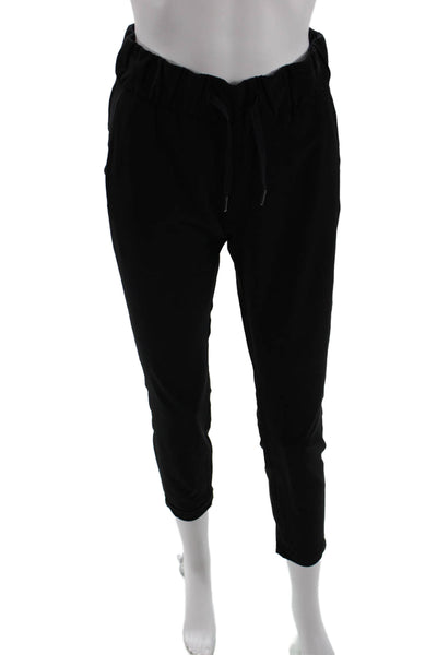 Lululemon Womens Drawstring Waist Cuffed Hem Jogger Pants Black Size 2