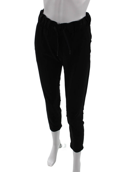 Lululemon Womens Drawstring Waist Cuffed Hem Jogger Pants Black Size 2