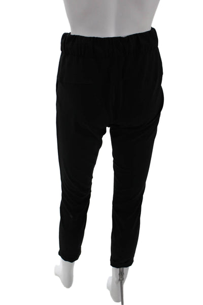 Lululemon Womens Drawstring Waist Cuffed Hem Jogger Pants Black Size 2